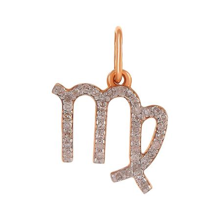 Золотая подвеска с бриллиантами со знаком зодиака Дева небесная дева японские сказки