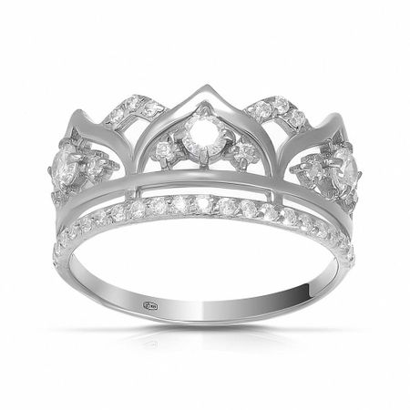 Кольцо Диадема из серебра с фианитами наталия зябкова диадема справедливости