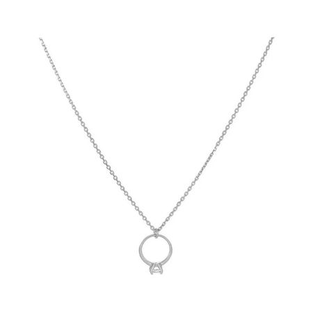 Золотое колье с топазом и родированием