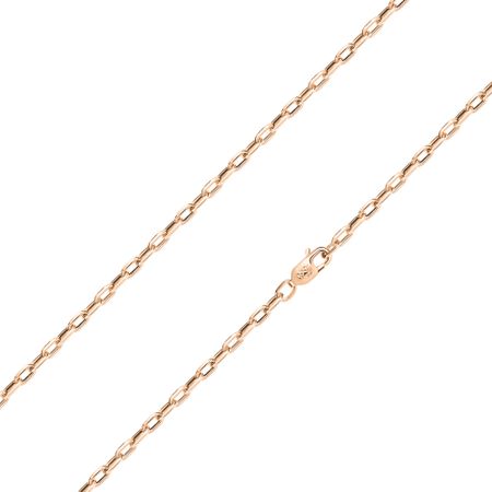 Серебряная пустотелая цепочка Якорь с позолотой