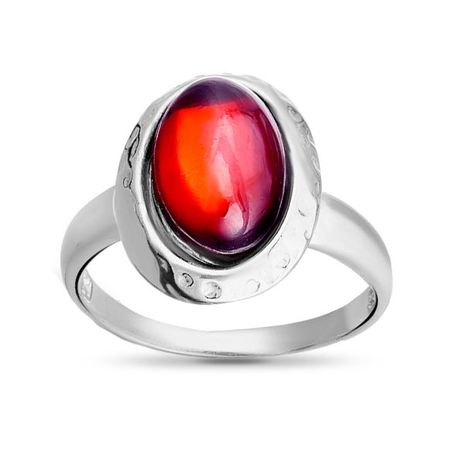 Кольцо из серебра с янтарём