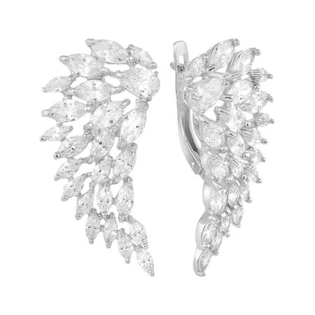 Серебряные серьги с фианитами из коллекции Рок-н-Ролл драй ру ролл средство от обильного потоотделения 50 мл