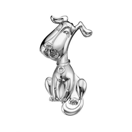 Серебряная брошь Собака с родированием анастасия владимировна шанская у кота была собака