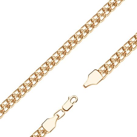 Золотая пустотелая цепочка Царь с алмазной гранью