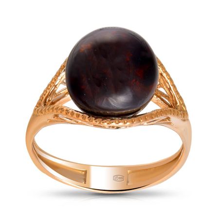 Кольцо из серебра с янтарём