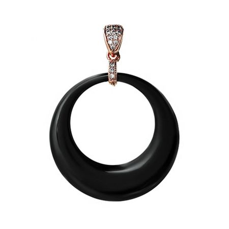 Подвеска из серебра с керамикой и фианитами