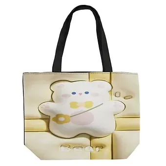 Сумка-шоппер 3D принт Мишка Kawaii (41х31х8) (текстиль) (12-11525-SH16)