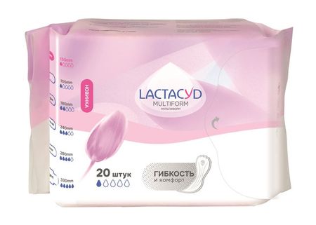 LACTACYD Multiform 150 mm прокладки ежедневные kotex bio care с антибактериальным слоем длинные 18 шт