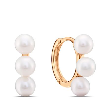 Золотые серьги с жемчугом золотые колокольчики ywbeads