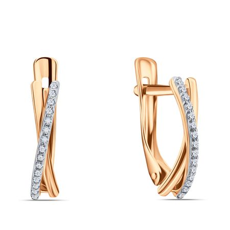 Золотые серьги с фианитами золотые колокольчики ywbeads