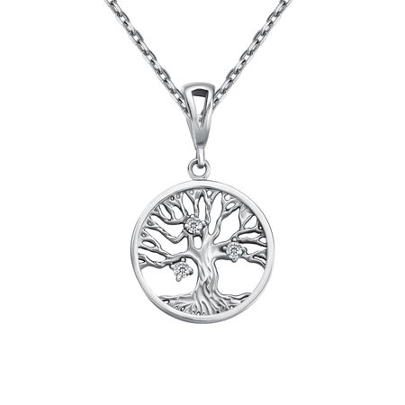 Серебряная подвеска с фианитами