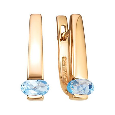 Золотые серьги с топазами золотые колокольчики ywbeads