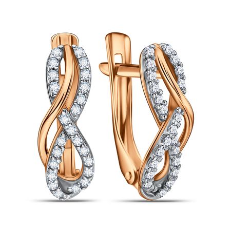 Золотые серьги с фианитами золотые колокольчики ywbeads