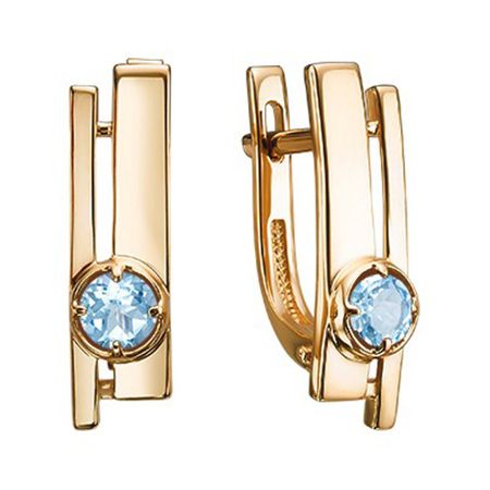 Золотые серьги с топазами золотые колокольчики ywbeads