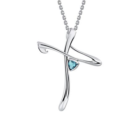 Серебряная подвеска с топазом подвеска mercury ny елка шампань 12 см