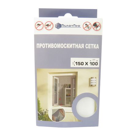 Сетка москитная 1500х1000 мм для окна универсальная белая