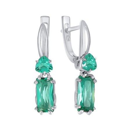 Серьги из серебра с ювелирными кристаллами металлические заправки для шариковых ручек с кристаллами 7 см