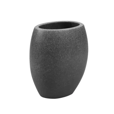 Стакан для зубных щёток Zenfort Черный Камень полирезин цвет графит