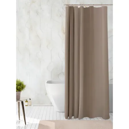 Штора для ванной Delphinium Эва 180x200 см PEVA цвет бежевый