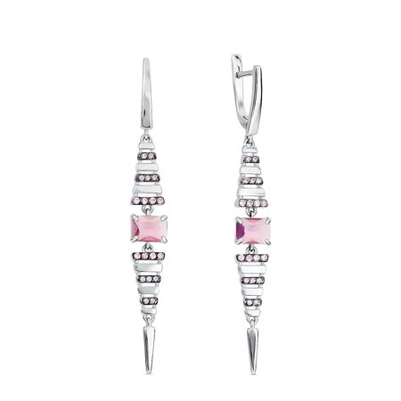 Серебряные серьги с ювелирными кристаллами и фианитами металлические заправки для шариковых ручек с кристаллами 7 см