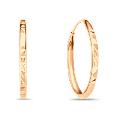 Золотые серьги с алмазной гранью