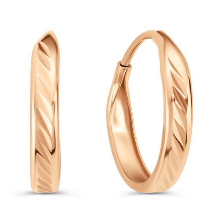 Золотые серьги с алмазной гранью