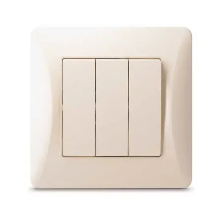 Выключатель встраиваемый Gusi Electric Ugra 3 клавиши цвет бежевый