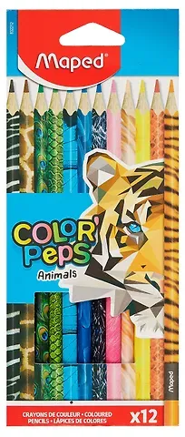 Карандаши цветные 12 цветов, 