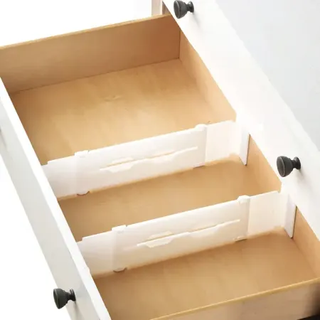 Разделители для мебельного ящика Gromell Banie 55x8.7x5.1 см пластик цвет белый 2 шт пластиковые регулируемые разделители для ящиков 2 шт