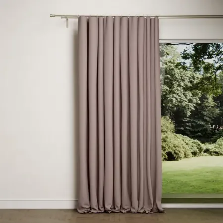 Штора на ленте 140x270 см цвет серо-бежевый горизонтальная штора из полиэстера для кухни