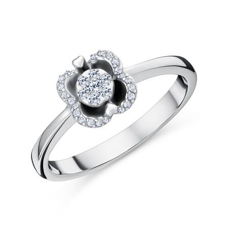 Кольцо из золота с бриллиантами металлические скрепки alltu розового золота