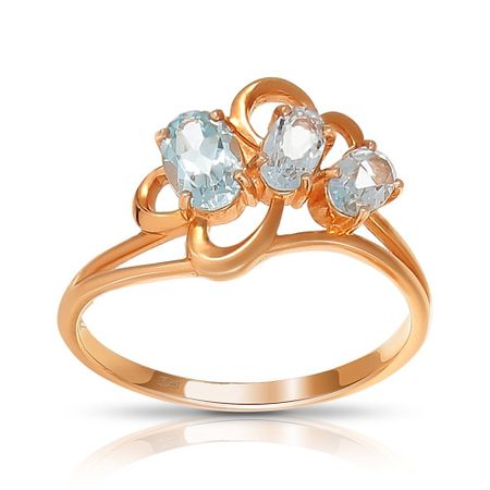 Кольцо из золота с топазами металлические скрепки alltu розового золота