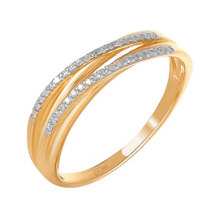 Кольцо из золота с бриллиантами металлические скрепки alltu розового золота