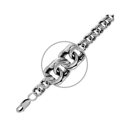 Серебряный браслет Бисмарк с чернением