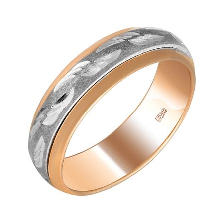 Золотое обручальное кольцо с вращающейся вставкой 5 мм