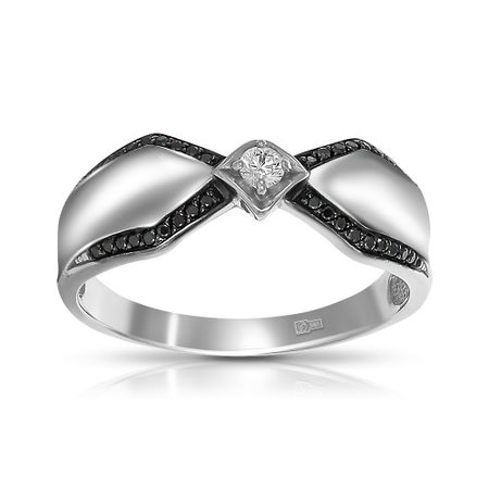 Кольцо из золота с бриллиантами металлические скрепки alltu розового золота