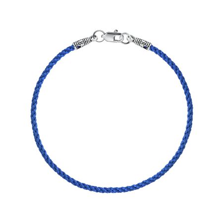 Текстильный браслет с серебряным замком