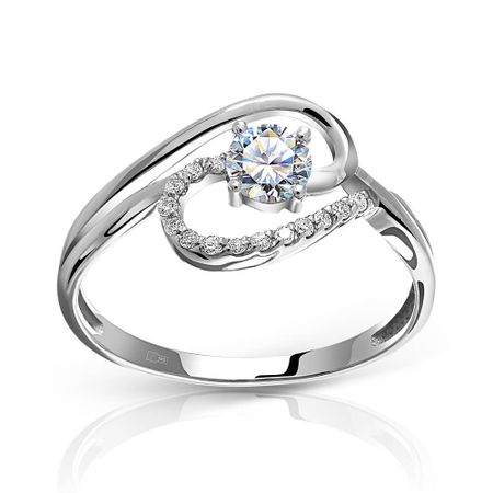 Кольцо из золота с бриллиантами металлические скрепки alltu розового золота