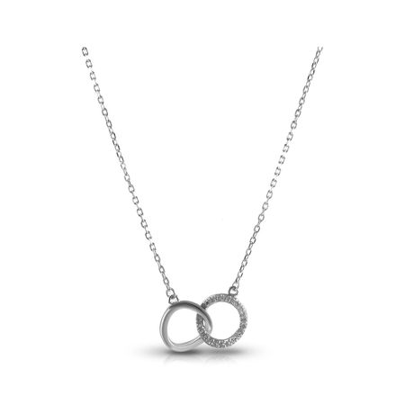 Серебряное колье с фианитами и родированием viva la vika колье piped edge squere crystal necklace – champagne