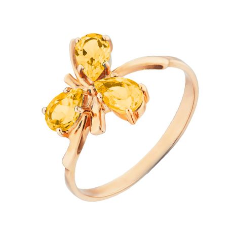 Золотое кольцо с цитринами