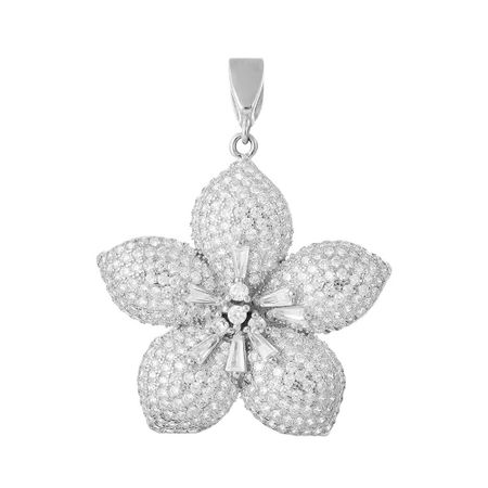 Подвеска из серебра с фианитами