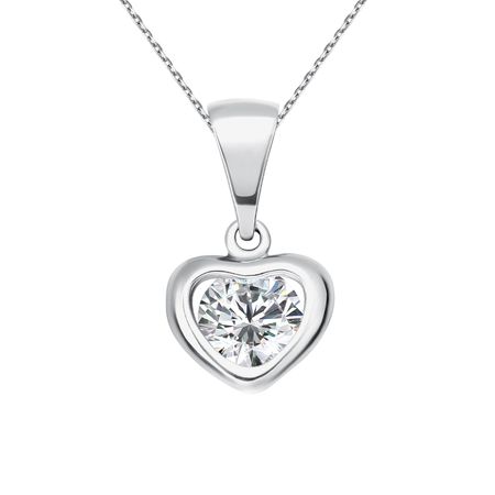 Серебряная подвеска с фианитом