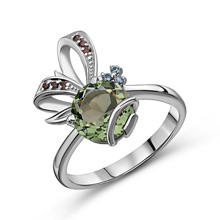 Серебряное кольцо с ювелирным стеклом