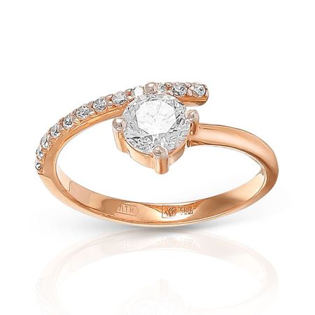 Кольцо TALANT из золота с фианитами металлические скрепки alltu розового золота