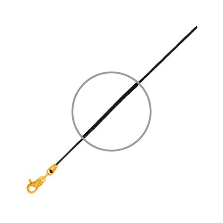 Текстильный шнурок с серебряным замком с позолотой