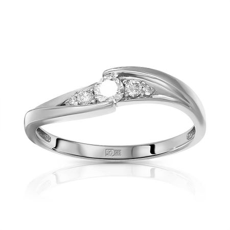 Кольцо из золота с бриллиантами металлические скрепки alltu розового золота