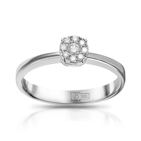 Кольцо из золота с бриллиантами металлические скрепки alltu розового золота