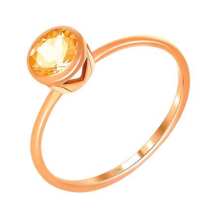 Кольцо детское TALANT из золота с цитрином металлические скрепки alltu розового золота