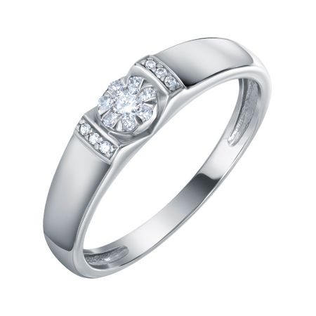 Кольцо из золота с бриллиантами металлические скрепки alltu розового золота