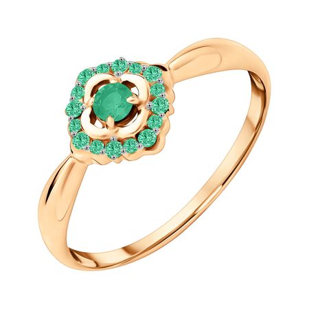 Золотое кольцо с агатами